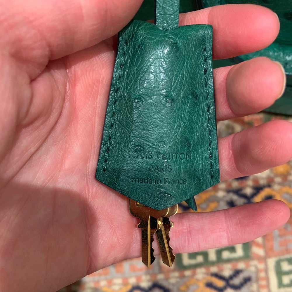 ❇️Sold❇️Louis Vuitton Ostrich Exotic Alma BB green - Picture 5 of 8